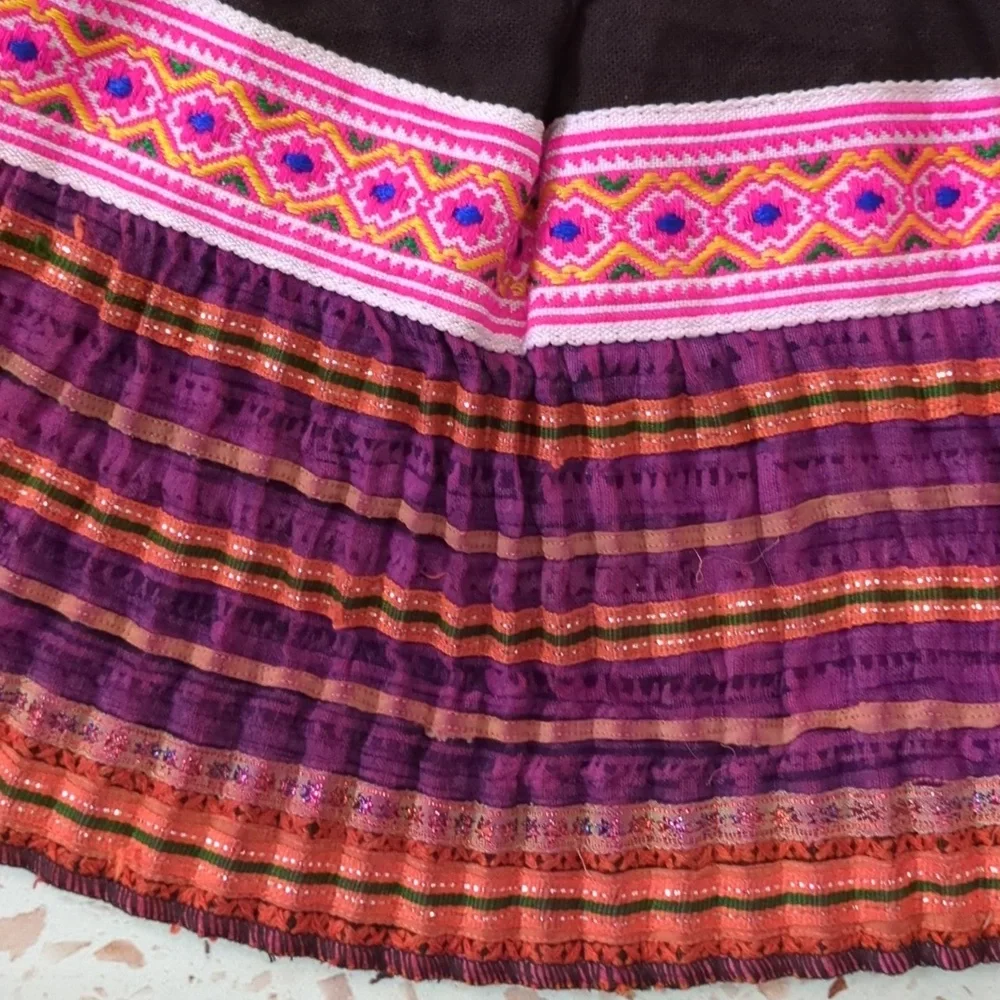 Mexico Local Made | Gathered Elastic Waist Skirt | XS
